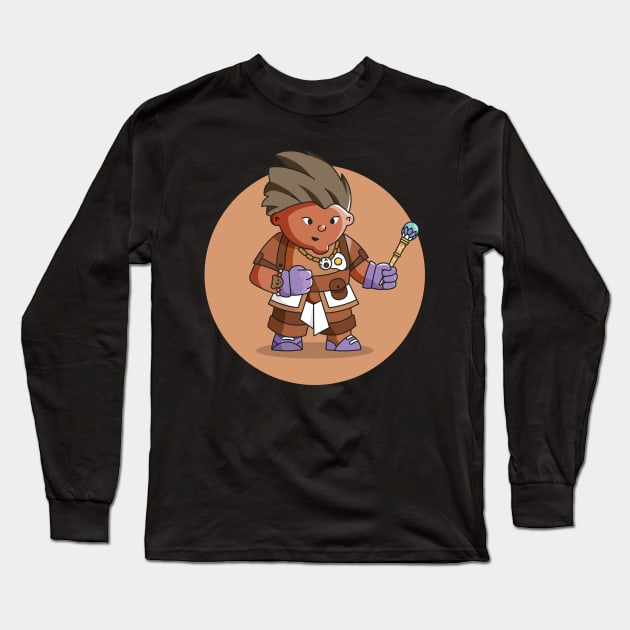 Relic Hunters - Human with Brown Clothes Long Sleeve T-Shirt by Lovelace Designs